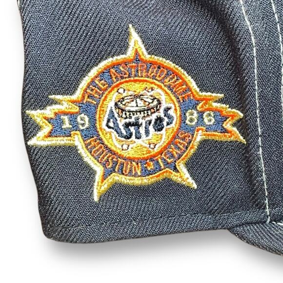 Houston Astros Baseball Hat Cap Mens Sz 8 MLB Astrodome 1986 New Era Cooperstown - Picture 4 of 14